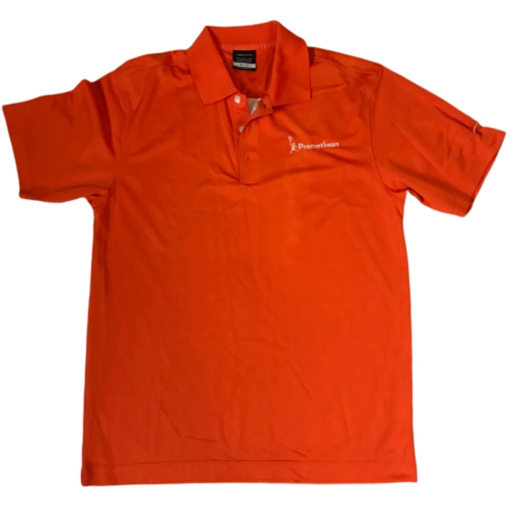 NIKE GOLF PROMETHEAN Orange Dri-Fit Polo Shirt S